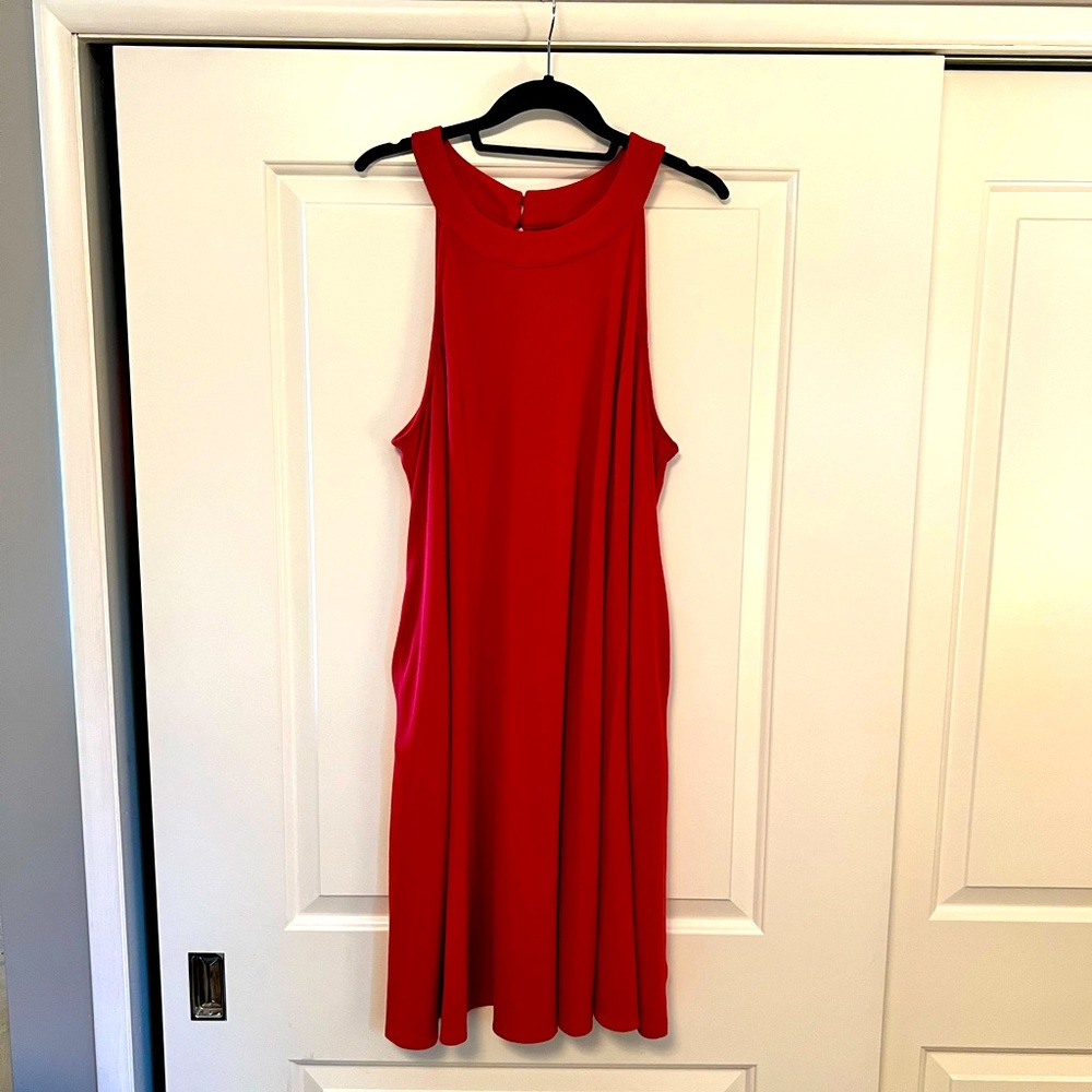Torrid Tomato-Red Halter-Style Dress